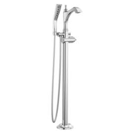 T4756-LHP-FL Dorval Delta Dorval Single Handle Floor Mount Tub Filler Trim-Less Handle