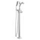 T4756-LHP-FL Dorval Delta Dorval Single Handle Floor Mount Tub Filler Trim-Less Handle, Chrome