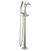 T4756-SSLHP-FL Dorval Delta Dorval Single Handle Floor Mount Tub Filler Trim-Less Handle, Stainless