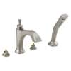 T4756-SSLHP Dorval Delta Dorval Roman Tub with Hand Shower Trim-Less Handles, Stainless