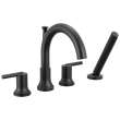 T4759-BL Trinsic Delta Trinsic Roman Tub Trim with Hand Shower, Matte Black