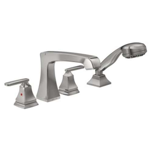 T4764-SS Ashlyn Delta Ashlyn Roman Tub with Hand Shower Trim, Stainless