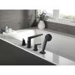 T4771-BL Galeon Delta Galeon 4-Hole Roman Tub Trim with Hand Shower, Matte Black