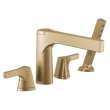 T4774-CZ Zura Delta Zura 4-hole Roman Tub with Handshower Trim, Champagne Bronze