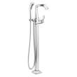 T4776-FL Stryke Delta Stryke Single Handle Floor Mount Tub Filler Trim, Chrome