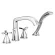 T47766 Stryke Delta Stryke Four Hole Roman Tub Trim, Chrome