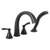 T4777-BL Stryke Delta Stryke Four Hole Roman Tub Trim, Matte Black