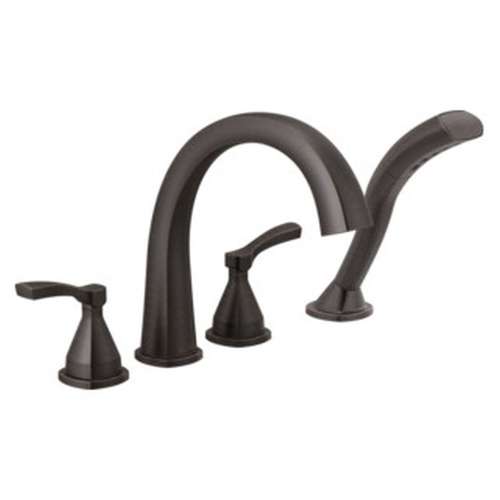 T4777-RB Stryke Delta Stryke Four Hole Roman Tub Trim, Venetian Bronze