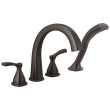 T4777-RB Stryke Delta Stryke Four Hole Roman Tub Trim, Venetian Bronze