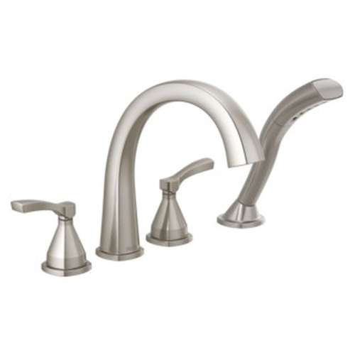 T4777-SS Stryke Delta Stryke Four Hole Roman Tub Trim, Stainless