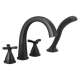 T47776-BL Stryke Delta Stryke Four Hole Roman Tub Trim, Matte Black