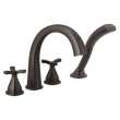 T47776-RB Stryke Delta Stryke Four Hole Roman Tub Trim, Venetian Bronze