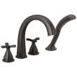 T47776-RB Stryke Delta Stryke Four Hole Roman Tub Trim, Venetian Bronze