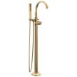 T4788-CZ-PR-LHP-FL Tetra Delta Tetra Floor Mount Tub Filler Trim, Lumicoat Champagne Bronze