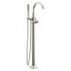 T4788-SS-PR-LHP-FL Tetra Delta Tetra Floor Mount Tub Filler Trim, Lumicoat Stainless