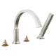 T4788-SS-PR-LHP Tetra Delta Tetra Roman Tub Trim with Hand Shower, Lumicoat Stainless