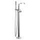 T4789-PR-LHP-FL Tetra Delta Tetra Floor Mount Tub Filler Trim, Lumicoat Chrome