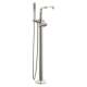 T4789-SS-PR-LHP-FL Tetra Delta Tetra Floor Mount Tub Filler Trim, Lumicoat Stainless
