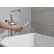 T4789-SS-PR-LHP-FL Tetra Delta Tetra Floor Mount Tub Filler Trim, Lumicoat Stainless