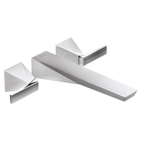 T5743-PR-WL Trillian Delta Trillian Wall Mount Tub Filler Trim, Lumicoat Chrome