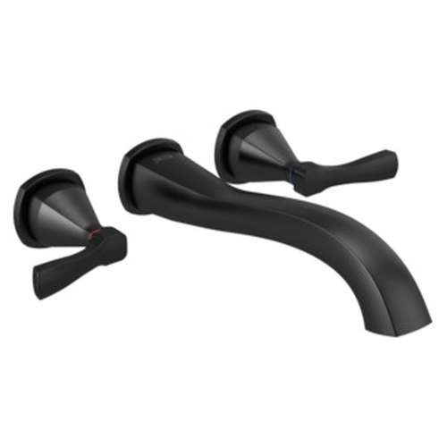 T5776-BLWL Stryke Delta Stryke Wall Mounted Tub Filler, Matte Black