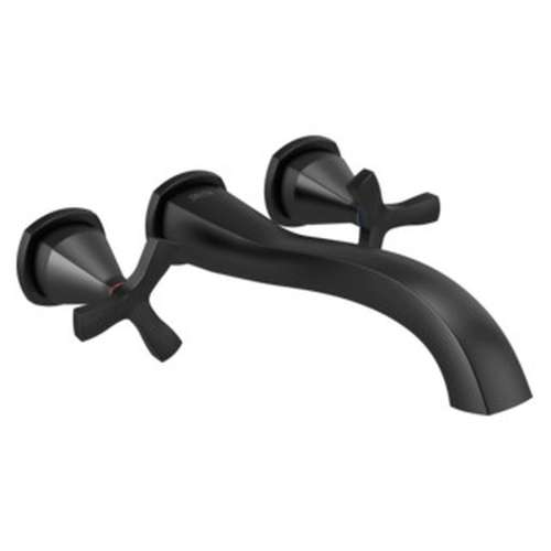 T57766-BLWL Stryke Delta Stryke Wall Mounted Tub Filler, Matte Black