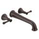 T5797-RBWL Cassidy Delta Cassidy Wall Mounted Tub Filler, Venetian Bronze