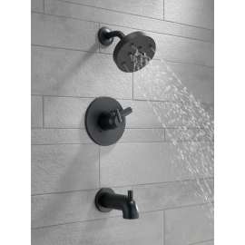 T17459-BL Trinsic Bathtub and Shower Trim in Matte Black