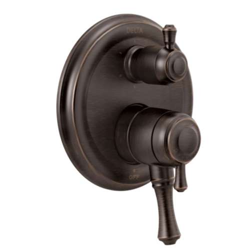 Cassidy Valve Trim with 6-Setting Integrated Diverter in Venetian Bronze
