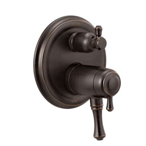 Cassidy Valve Trim with 6-Setting Integrated Diverter in Venetian Bronze