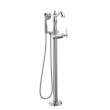 T4797-FL-LHP Cassidy Single Handle Floor Mount Tub Filler Trim with Hand Shower Less Handle in Chrome