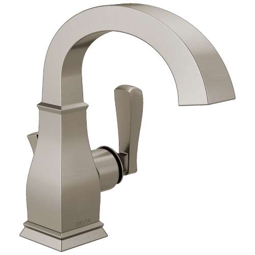 15718LF-SP Lakewood 7.88-in x 5.00-in x 7.38-in Single Handle Bathroom Faucet, Spotshield Brushed Nickel