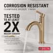15749LF-CZPD Nicoli 6.81-in x 6.06-in x 8.75-in Single Handle Pull-Down Bathroom Faucet, Champagne Bronze