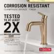 15849LF-CZPD Nicoli 7.31-in x 6.06-in x 8.63-in Single Handle Pull-Down Bathroom Faucet, Champagne Bronze