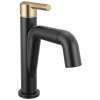 15849LF-GZPD Nicoli 7.31-in x 6.06-in x 8.63-in Single Handle Pull-Down Bathroom Faucet, Matte Black and Champagne Bronze