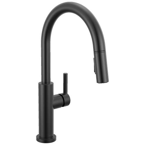 19867LF-BL Nicoli 11.06-in x 10.75-in x 17.06-in Single-Handle Pull-Down Kitchen Faucet, Matte Black