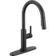 19867LF-BL Nicoli 11.06-in x 10.75-in x 17.06-in Single-Handle Pull-Down Kitchen Faucet, Matte Black