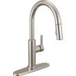19867LF-SS Nicoli 11.06-in x 10.75-in x 17.06-in Single-Handle Pull-Down Kitchen Faucet, Stainless