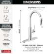 19867LF Nicoli 11.06-in x 10.75-in x 17.06-in Single-Handle Pull-Down Kitchen Faucet, Chrome