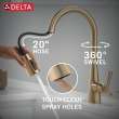 19893Z-CZSD-DST Boyd 11.63-in x 10.75-in x 16.50-in Single-Handle Pull-Down Kitchen Faucet with Soap Dispenser and Shieldspray Technology, Champagne Bronze