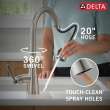 19893Z-SPSD-DST Boyd 11.63-in x 10.75-in x 16.50-in Single-Handle Pull-Down Kitchen Faucet with Soap Dispenser and Shieldspray Technology, Spotshield Stainless