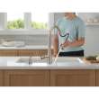 19893Z-SPSD-DST Boyd 11.63-in x 10.75-in x 16.50-in Single-Handle Pull-Down Kitchen Faucet with Soap Dispenser and Shieldspray Technology, Spotshield Stainless