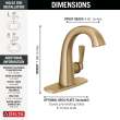 577-CZ-PR-MPU-DST Stryke 6.44-in x 6.00-in x 7.38-in Single Handle Bathroom Faucet, Lumicoat Champagne Bronze
