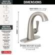 577-SS-PR-MPU-DST Stryke 6.44-in x 6.00-in x 7.38-in Single Handle Bathroom Faucet, Lumicoat Stainless