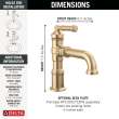 584-CZ-PR-LPU-DST Broderick 7.13-in x 2.00-in x 7.56-in Single Handle Bathroom Faucet, Lumicoat Champagne Bronze