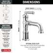 584-PR-LPU-DST Broderick 7.13-in x 2.00-in x 7.56-in Single Handle Bathroom Faucet, Lumicoat Chrome