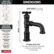 587-BL-DST Broderick 7.13-in x 2.00-in x 7.50-in Single Handle Bathroom Faucet, Matte Black