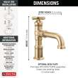 587-CZ-PR-DST Broderick 7.13-in x 2.00-in x 7.50-in Single Handle Bathroom Faucet, Lumicoat Champagne Bronze