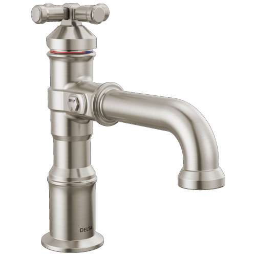 587-SS-PR-DST Broderick 7.13-in x 2.00-in x 7.50-in Single Handle Bathroom Faucet, Lumicoat Stainless