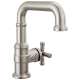 587SH-SS-PR-DST Broderick 7.13-in x 2.00-in x 7.94-in Single Handle Bathroom Faucet, Lumicoat Stainless